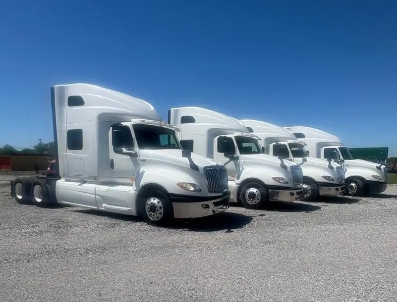 Sleeper trucks in a row