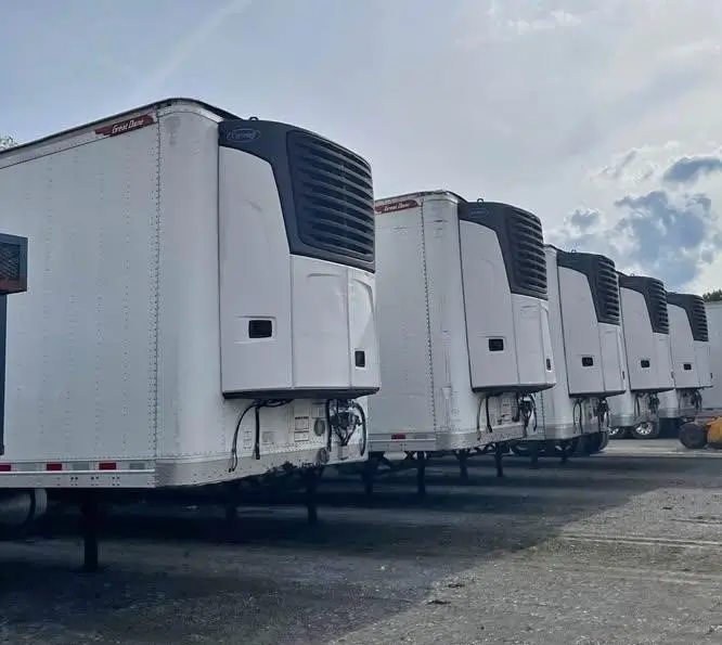 Trailers in a row